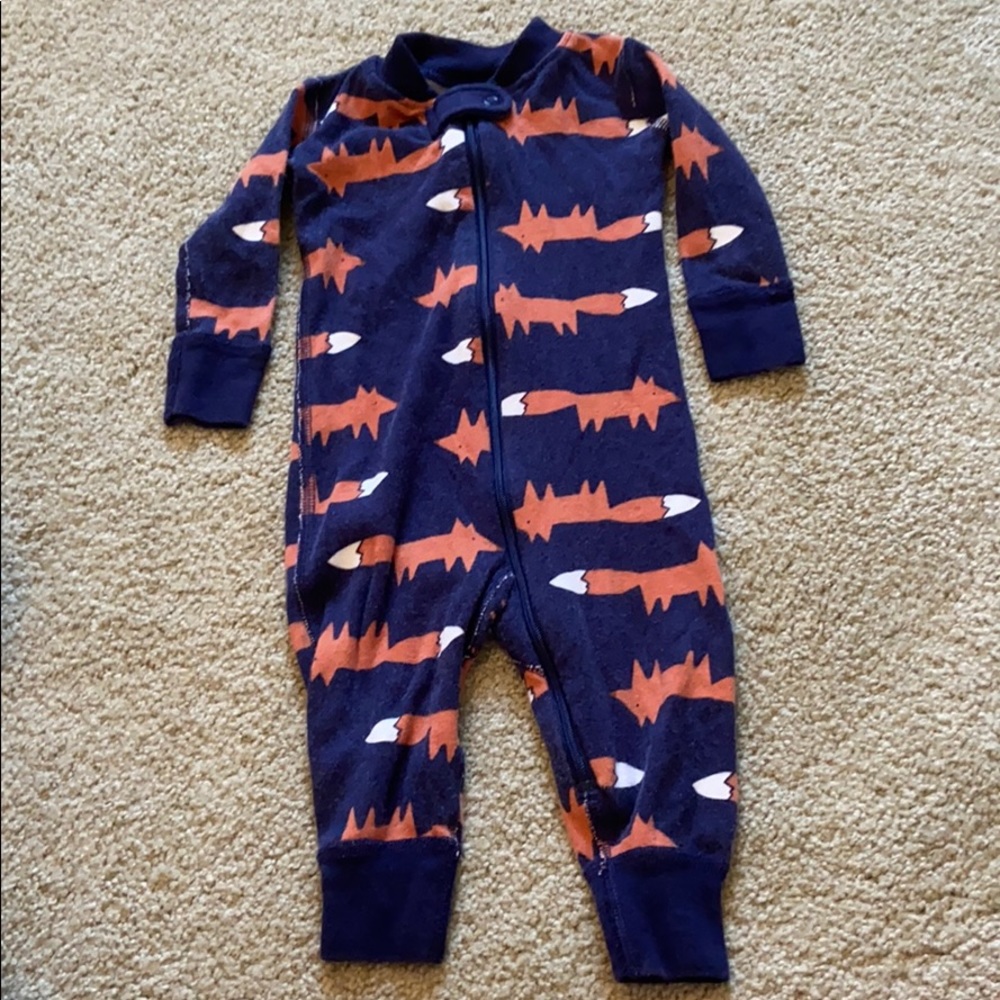 Hanna Andersson fox pajamas 100% organic 3-6 month